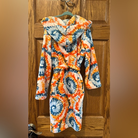 Lands End Fleece Hooded Robe - Size 6 - Picture 2 of 5